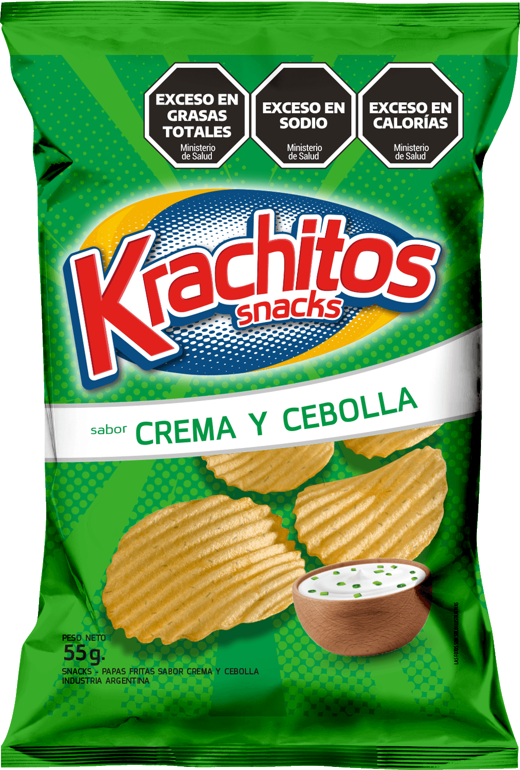 Papas Corte Americano <br> Crema y Cebolla
